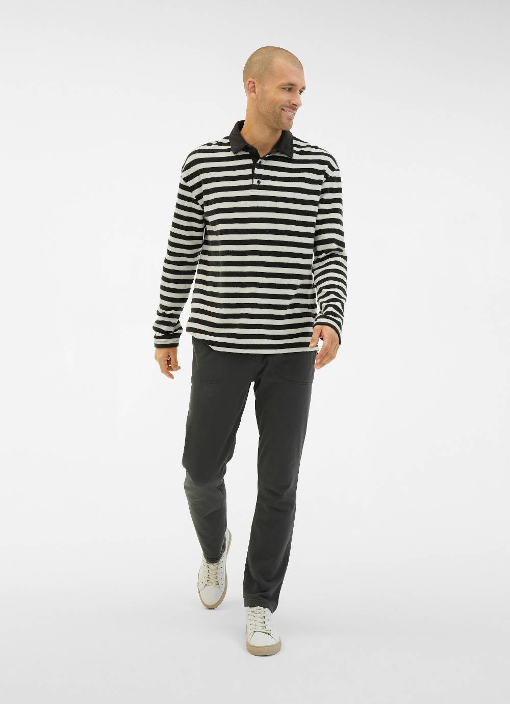 Juvia Frottee Polo - Longsleeve Schlussverkauf