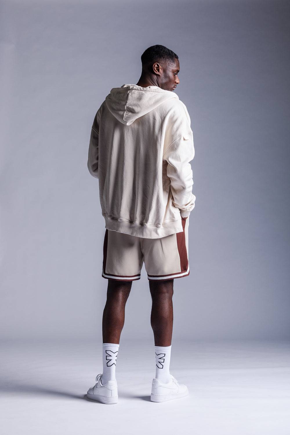 Karo Kauer Zipped Hoodie Beige Schlussverkauf