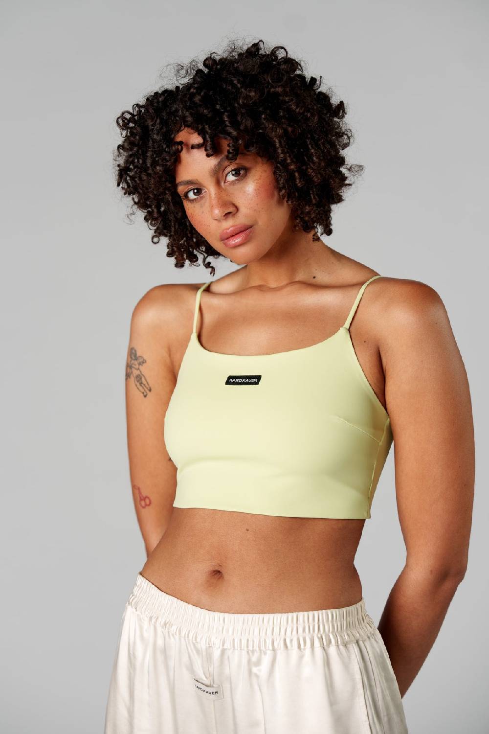 Karo Kauer Cropped Top Matcha Auslauf