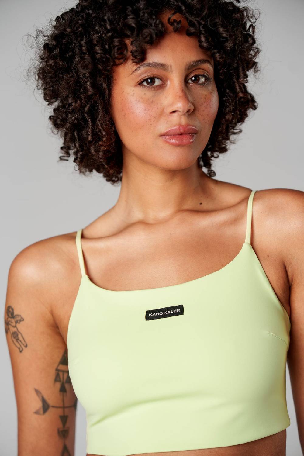 Karo Kauer Cropped Top Matcha Auslauf