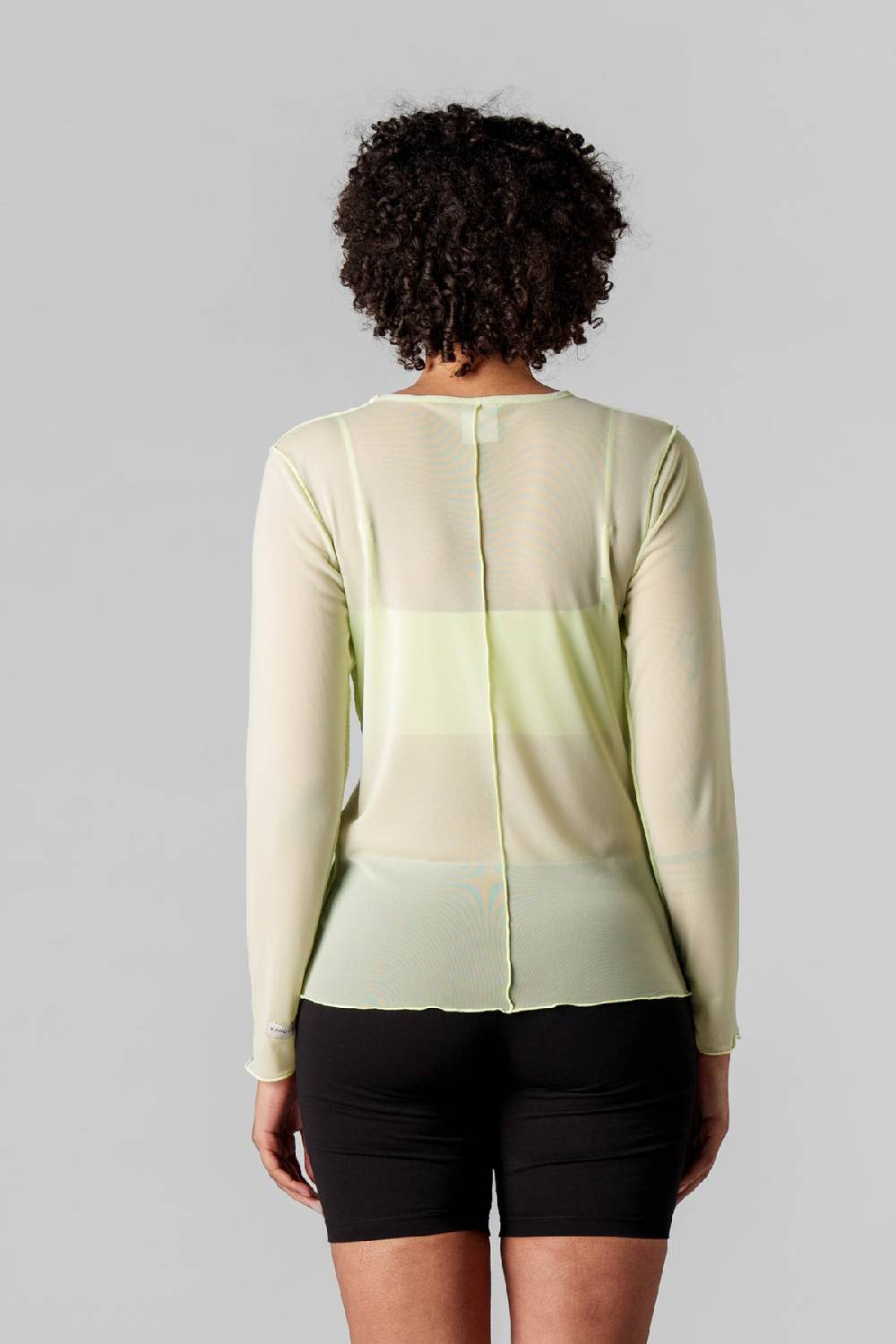 Karo Kauer Mesh Longsleeve Matcha im Angebot