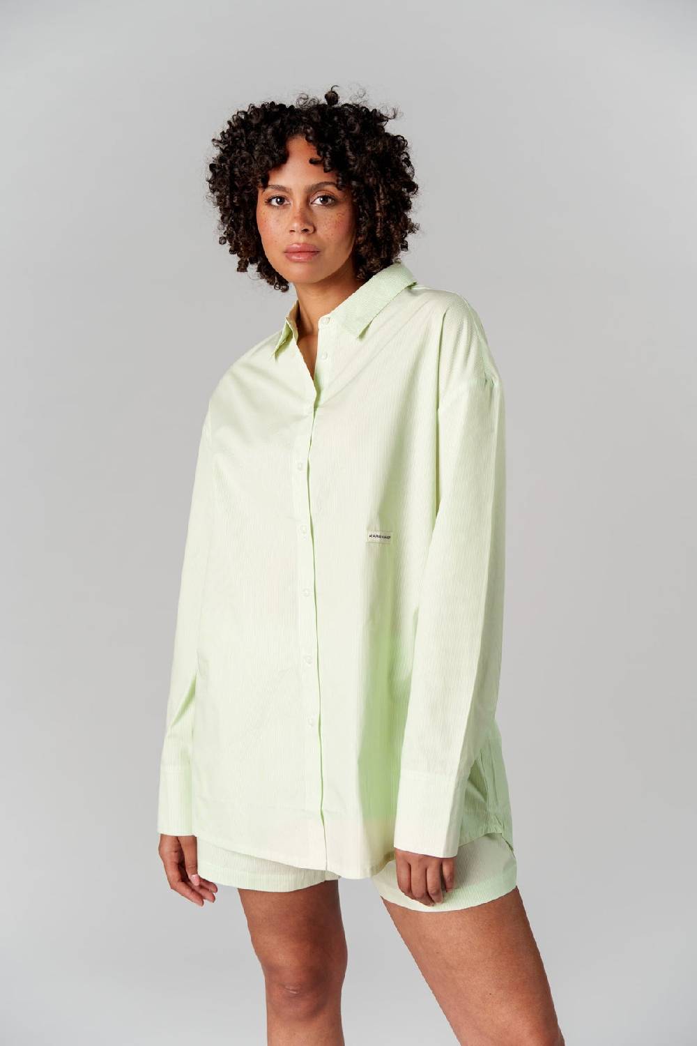 Karo Kauer Woven Blouse Striped Matcha Blitzverkäufe
