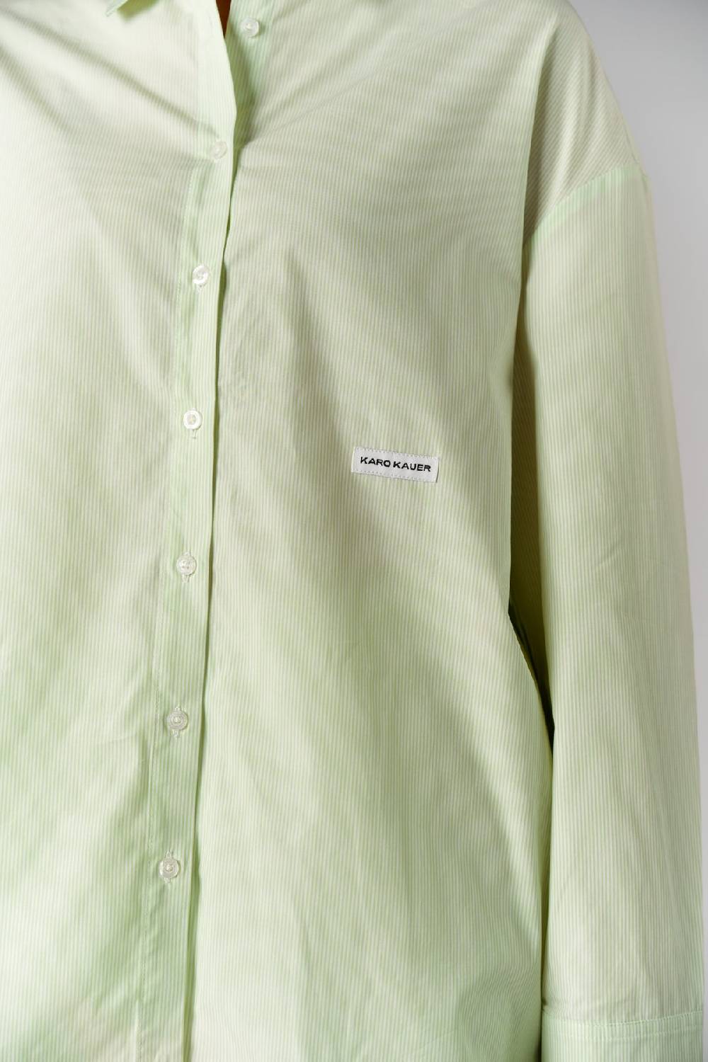 Karo Kauer Woven Blouse Striped Matcha Blitzverkäufe