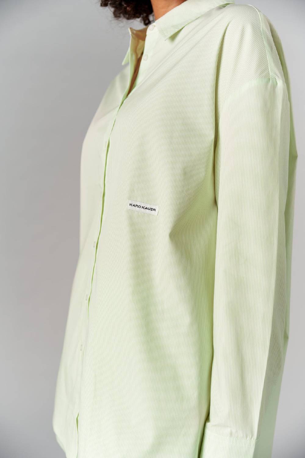 Karo Kauer Woven Blouse Striped Matcha Blitzverkäufe