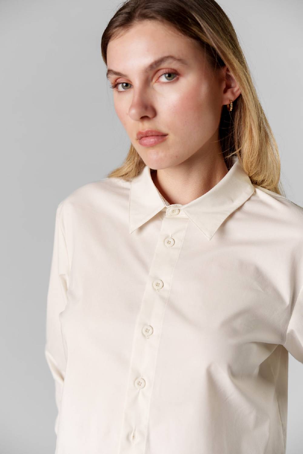 Karo Kauer Woven Blouse Cropped Creme Verkauf