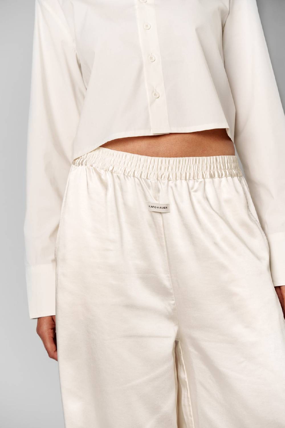Karo Kauer Satin Pants Creme Angebote