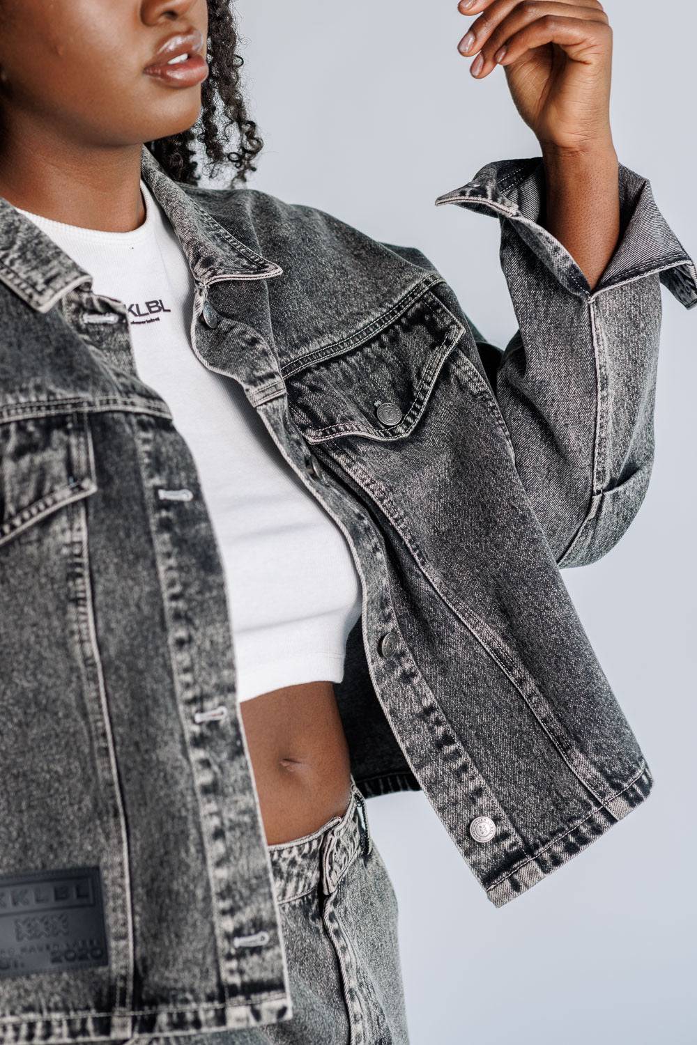 Karo Kauer Denim Jacket Black Outlet