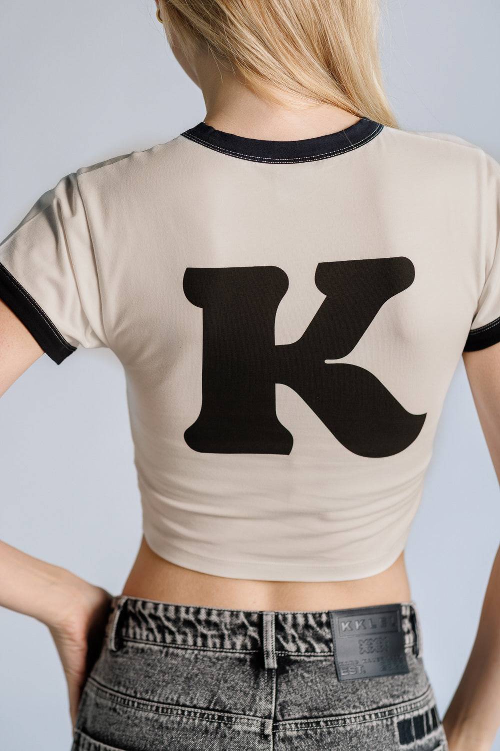 Karo Kauer Cropped Ringer Shirt Schlussverkauf