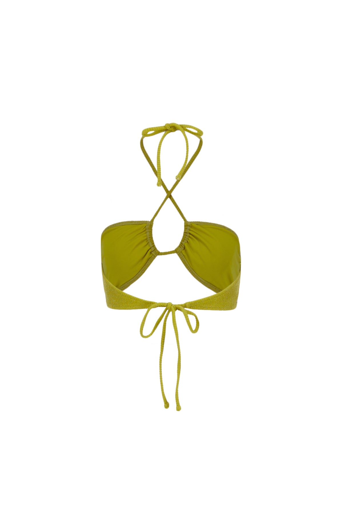 Karo Kauer Bikini Top Glitter Olive Schlussverkauf