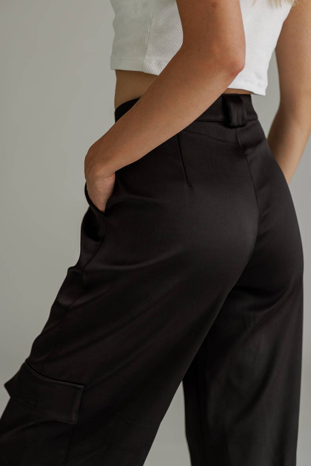 Karo Kauer Satin Pants Black Auslauf