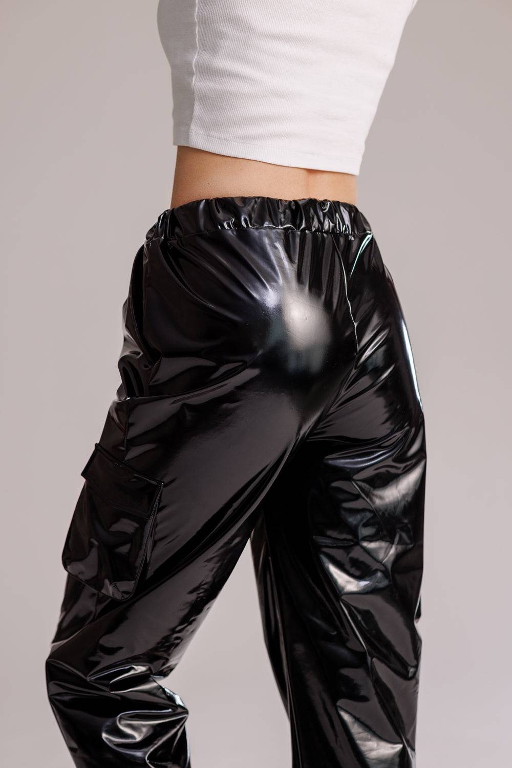 Karo Kauer Laquer Pants Black Schlussverkauf