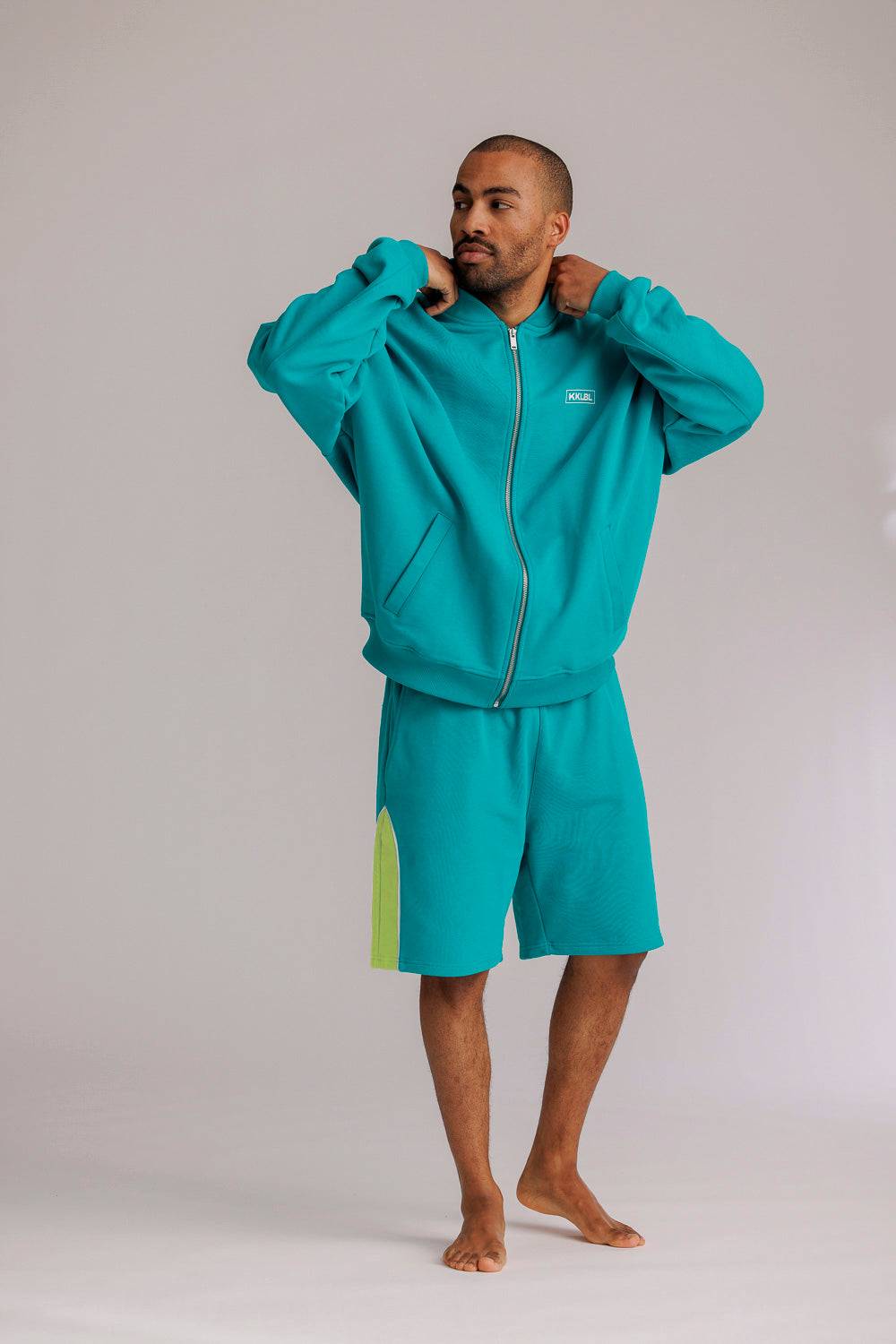 Karo Kauer Sweat Shorts Tile Blue Fabrikverkauf