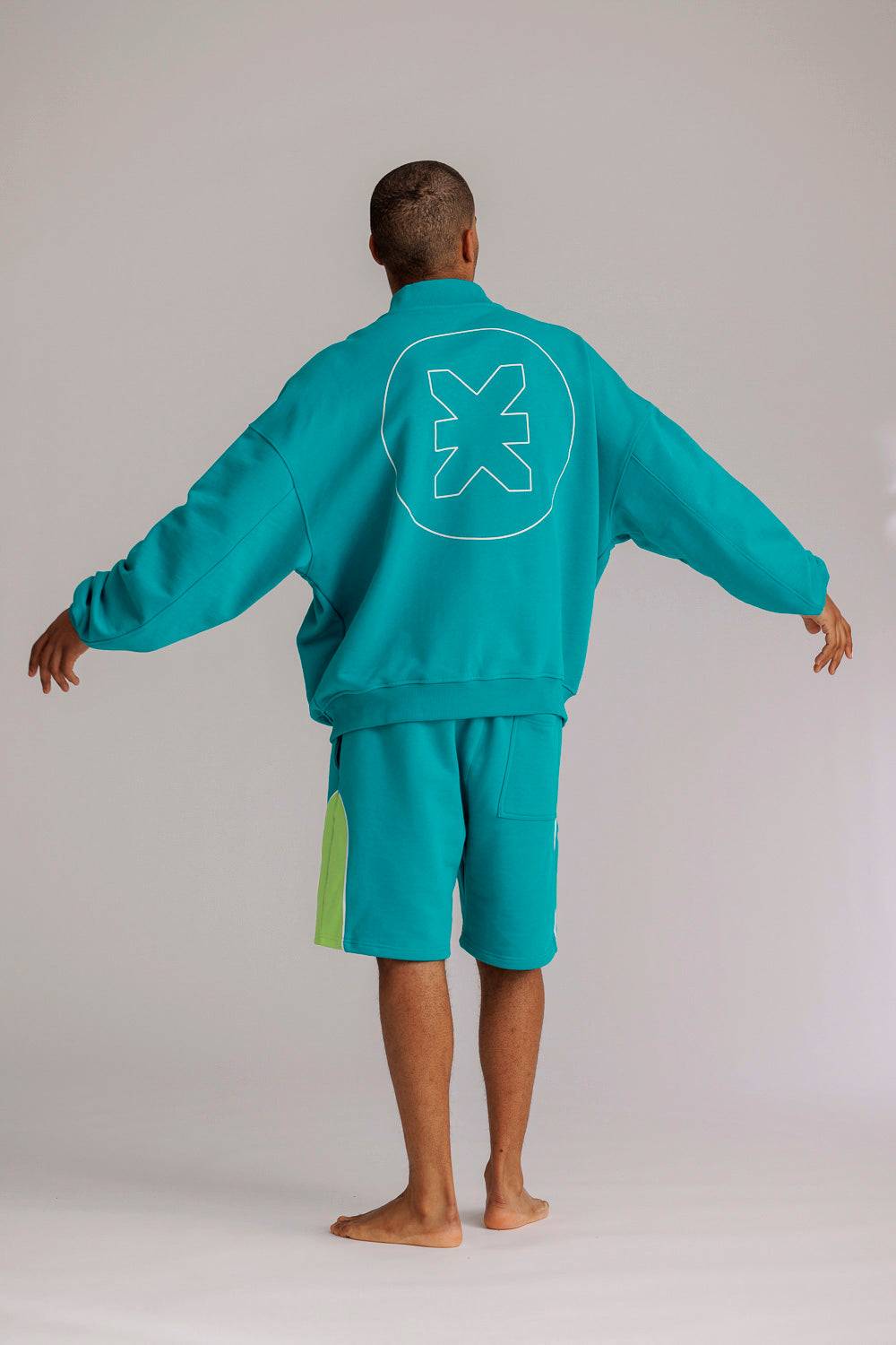 Karo Kauer Sweat Shorts Tile Blue Fabrikverkauf