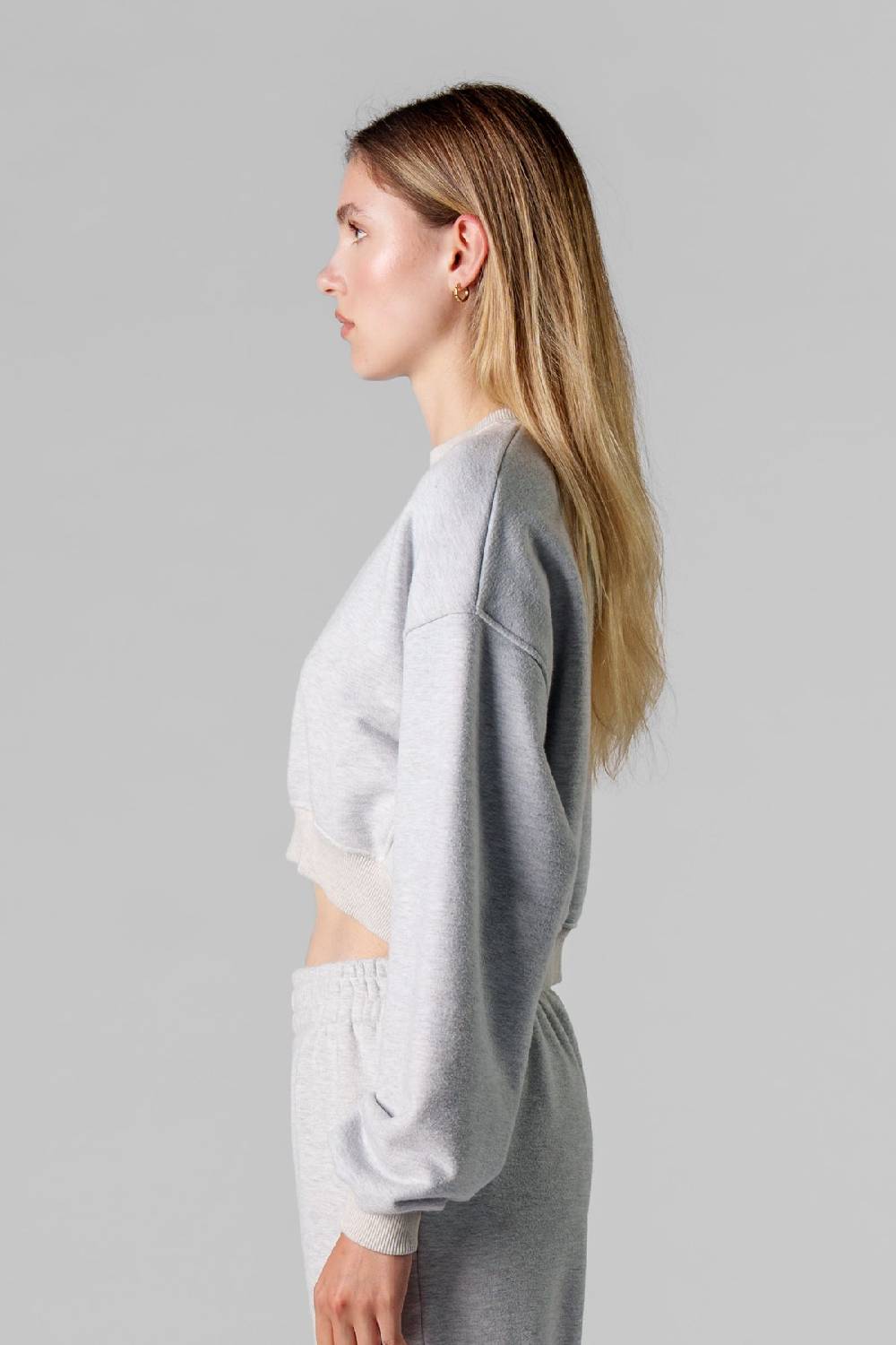 Karo Kauer Cropped Sweater Melange Verkauf