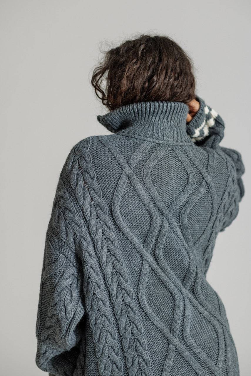 Karo Kauer Knit Zipped Sweater Grey Outlet