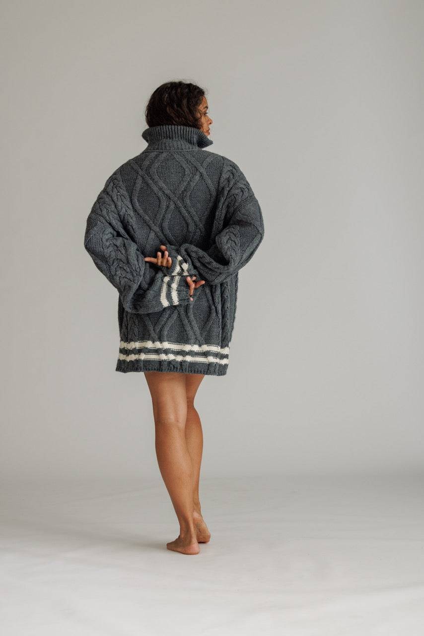 Karo Kauer Knit Zipped Sweater Grey Outlet