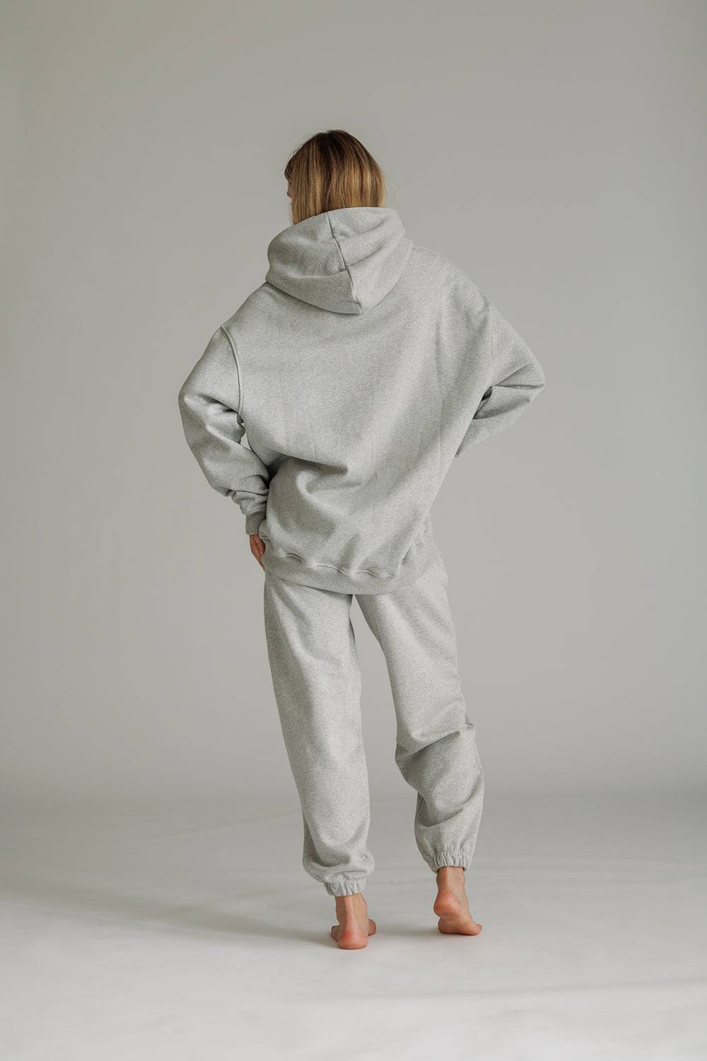 Karo Kauer Hoodie Grey Melange Auslauf