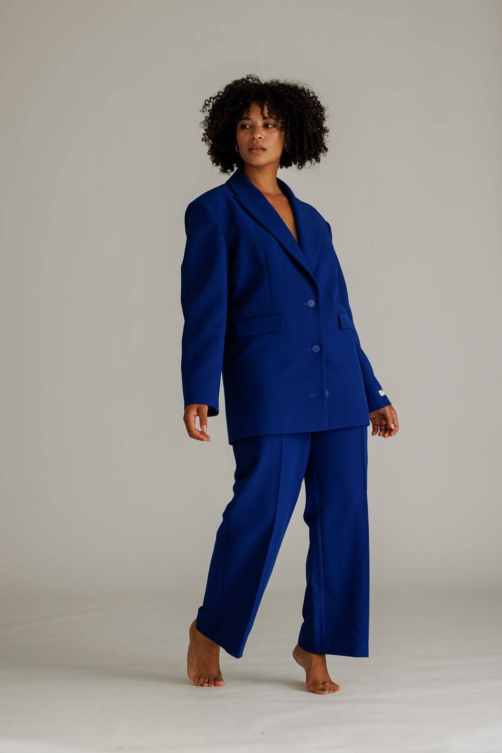 Karo Kauer Blazer Blue Günstiger Verkauf