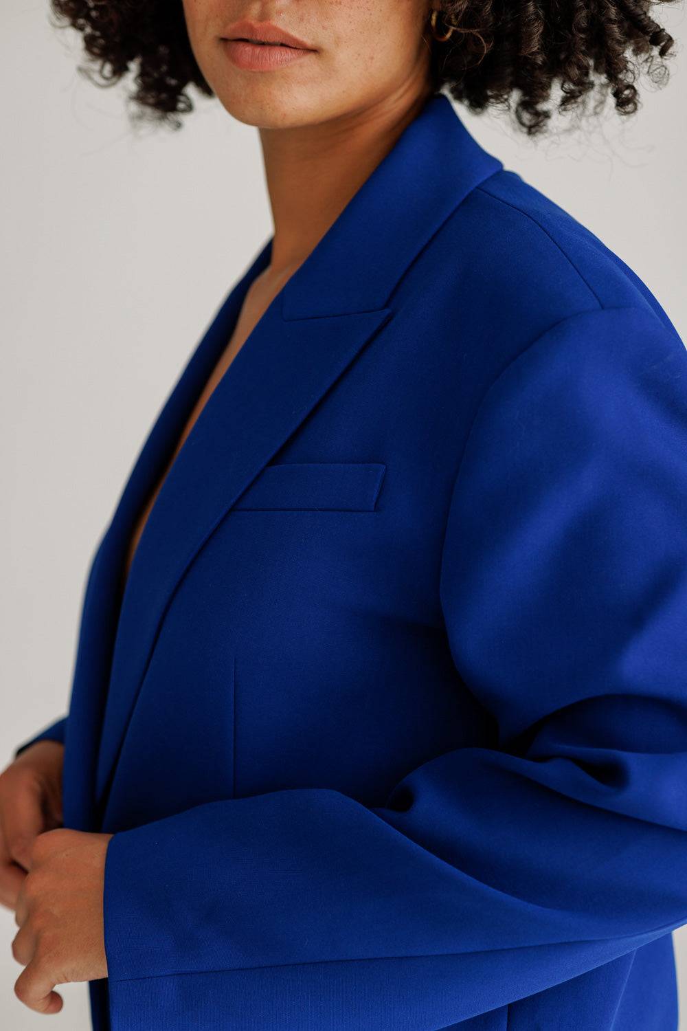 Karo Kauer Blazer Blue Günstiger Verkauf
