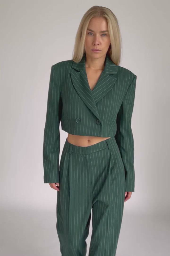 Karo Kauer Blazer Short Sapphire Green Meist gekauft