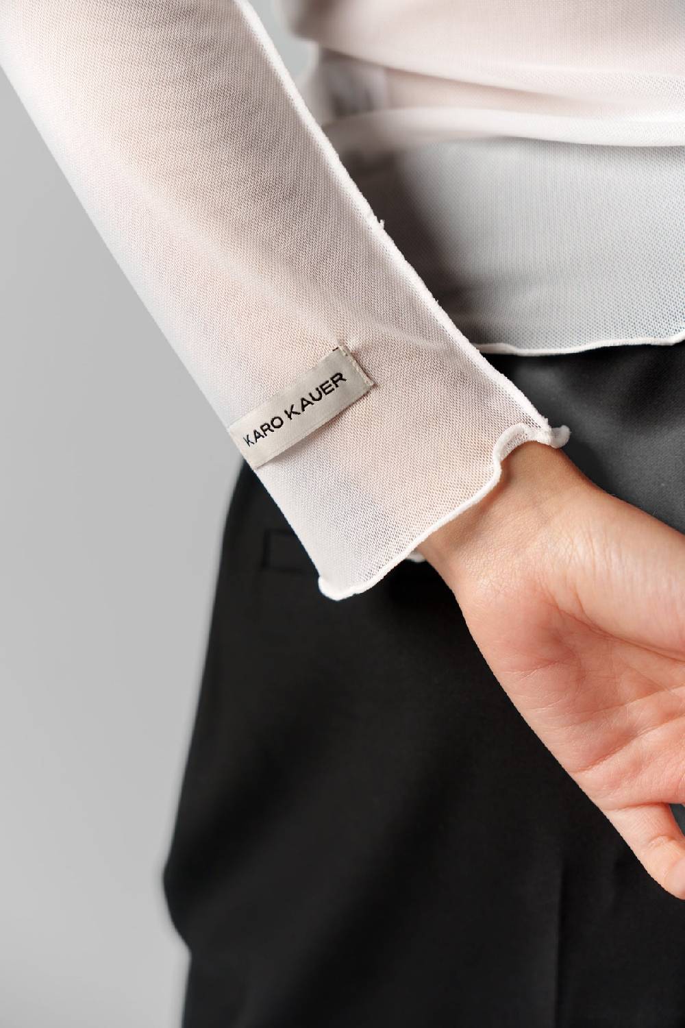 Karo Kauer Mesh Longsleeve Creme Outlet