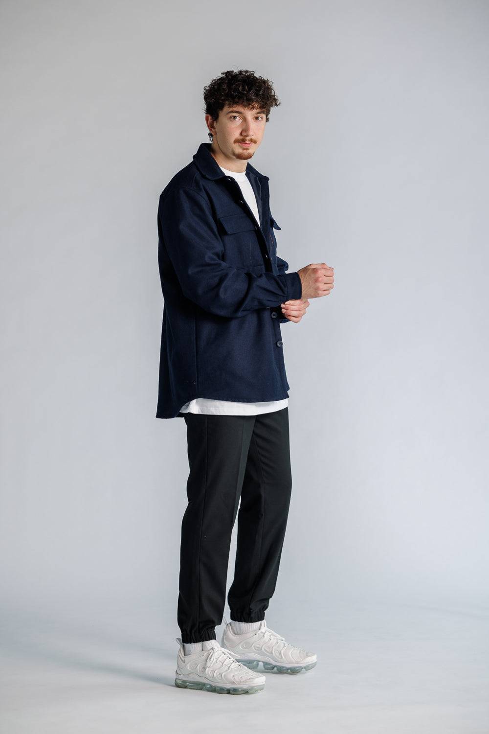 Karo Kauer Overshirt Dark Blue Schlussverkauf