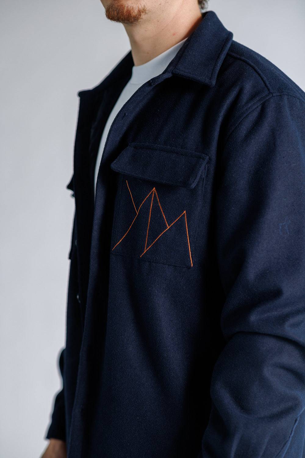 Karo Kauer Overshirt Dark Blue Schlussverkauf