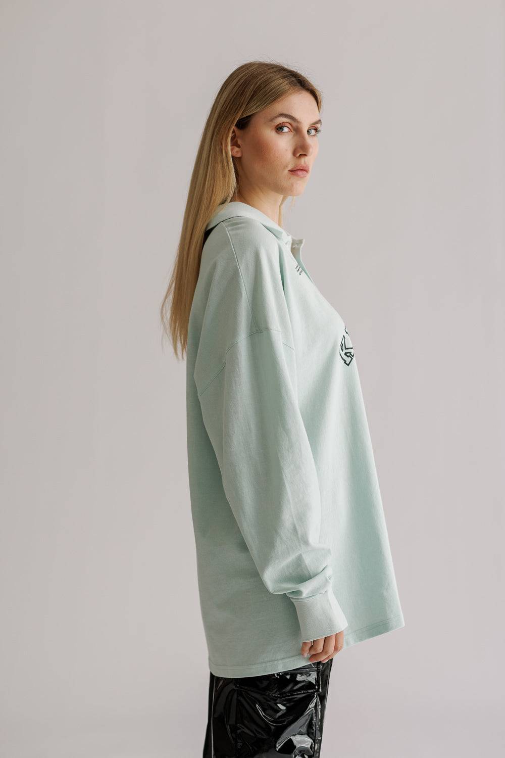 Karo Kauer Poloshirt Glacier Blue Fabrikverkauf