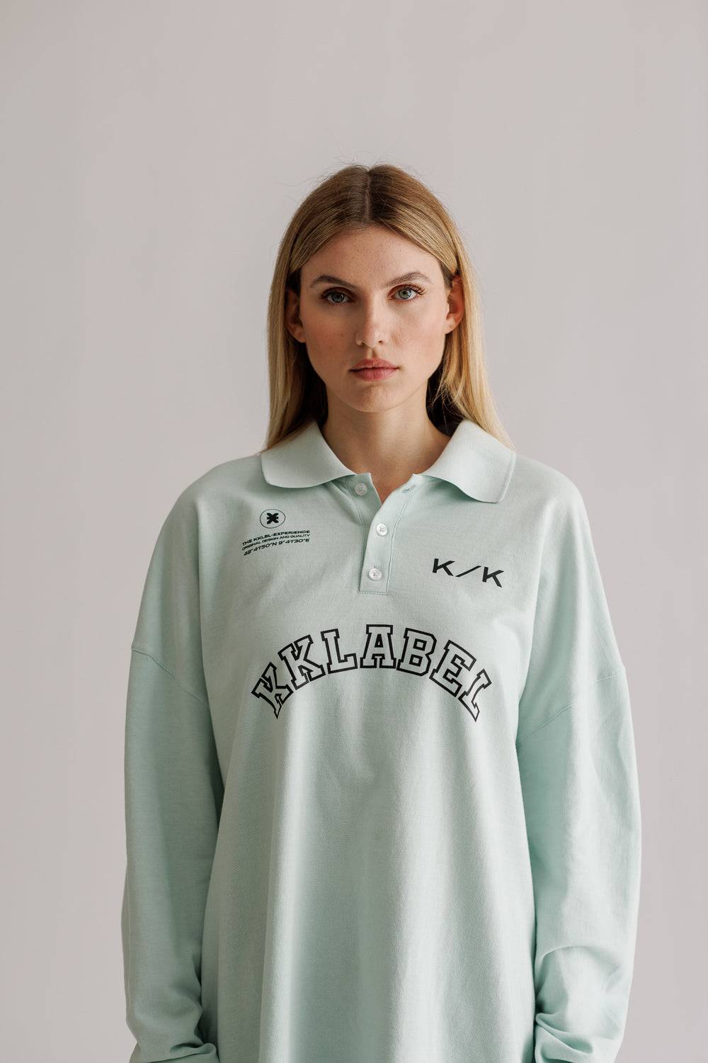 Karo Kauer Poloshirt Glacier Blue Fabrikverkauf