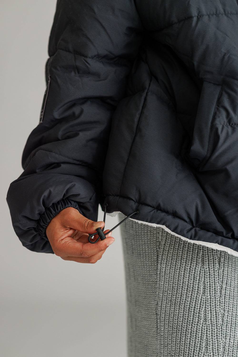 Karo Kauer Puffer Jacket Black Günstiger Verkauf