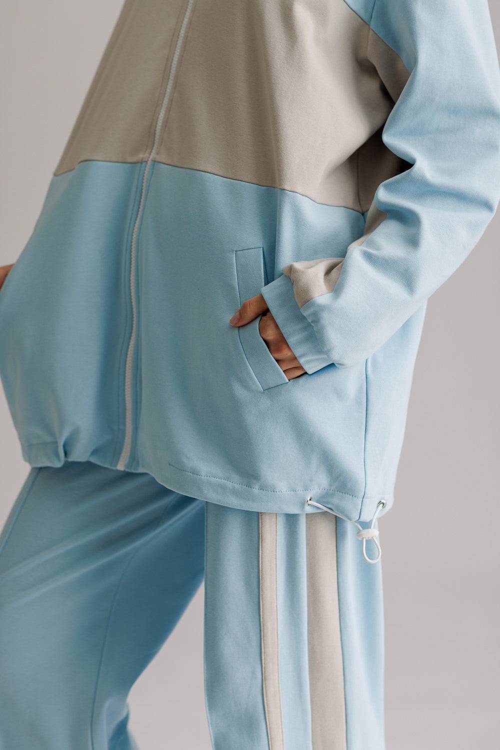 Karo Kauer Tracksuit Jersey Jacket Light Blue Meist gekauft