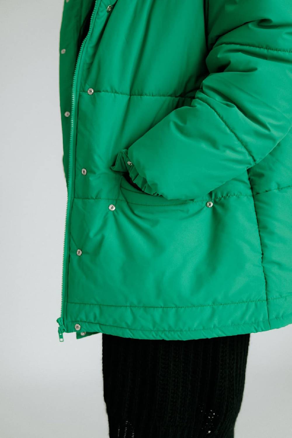 Karo Kauer Puffer Jacket Green Verkauf