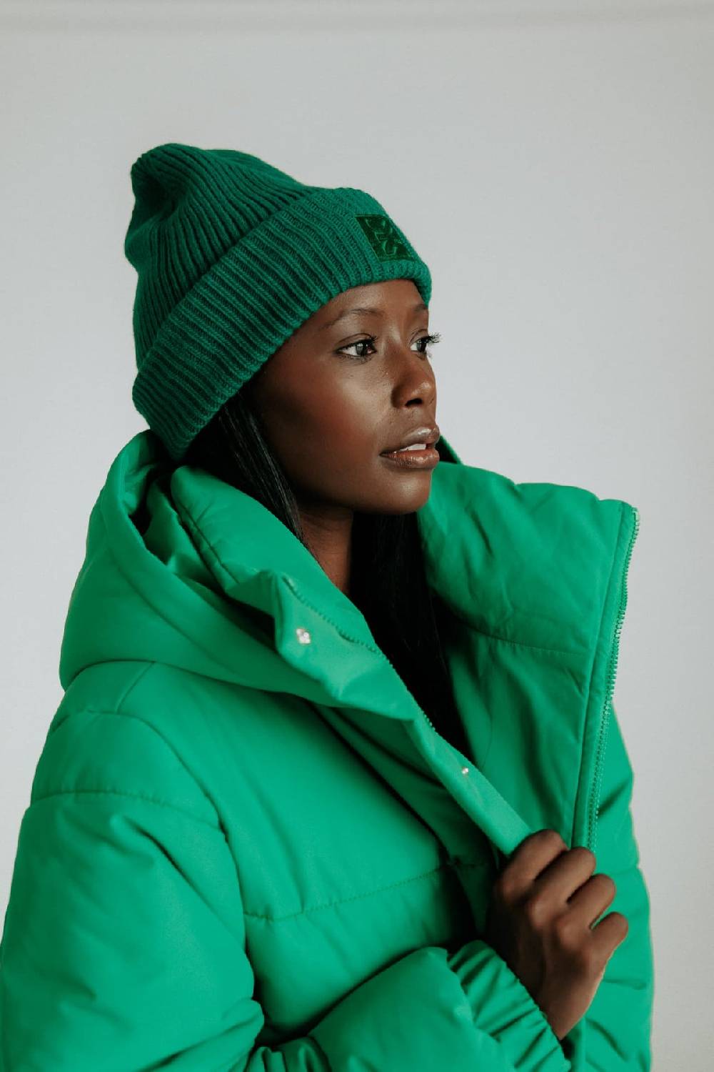 Karo Kauer Puffer Jacket Green Verkauf