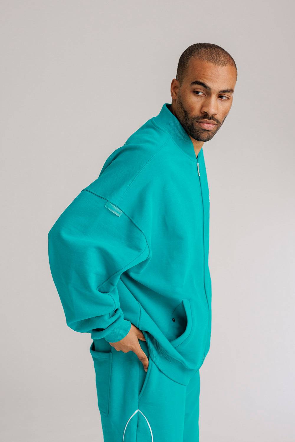 Karo Kauer Zipped Jacket Tile Blue Auslauf