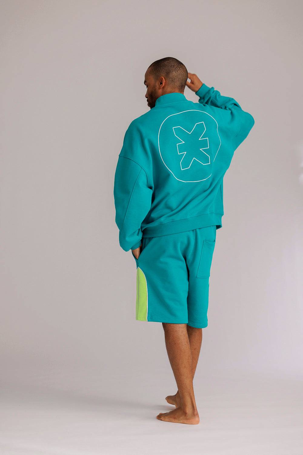 Karo Kauer Zipped Jacket Tile Blue Auslauf