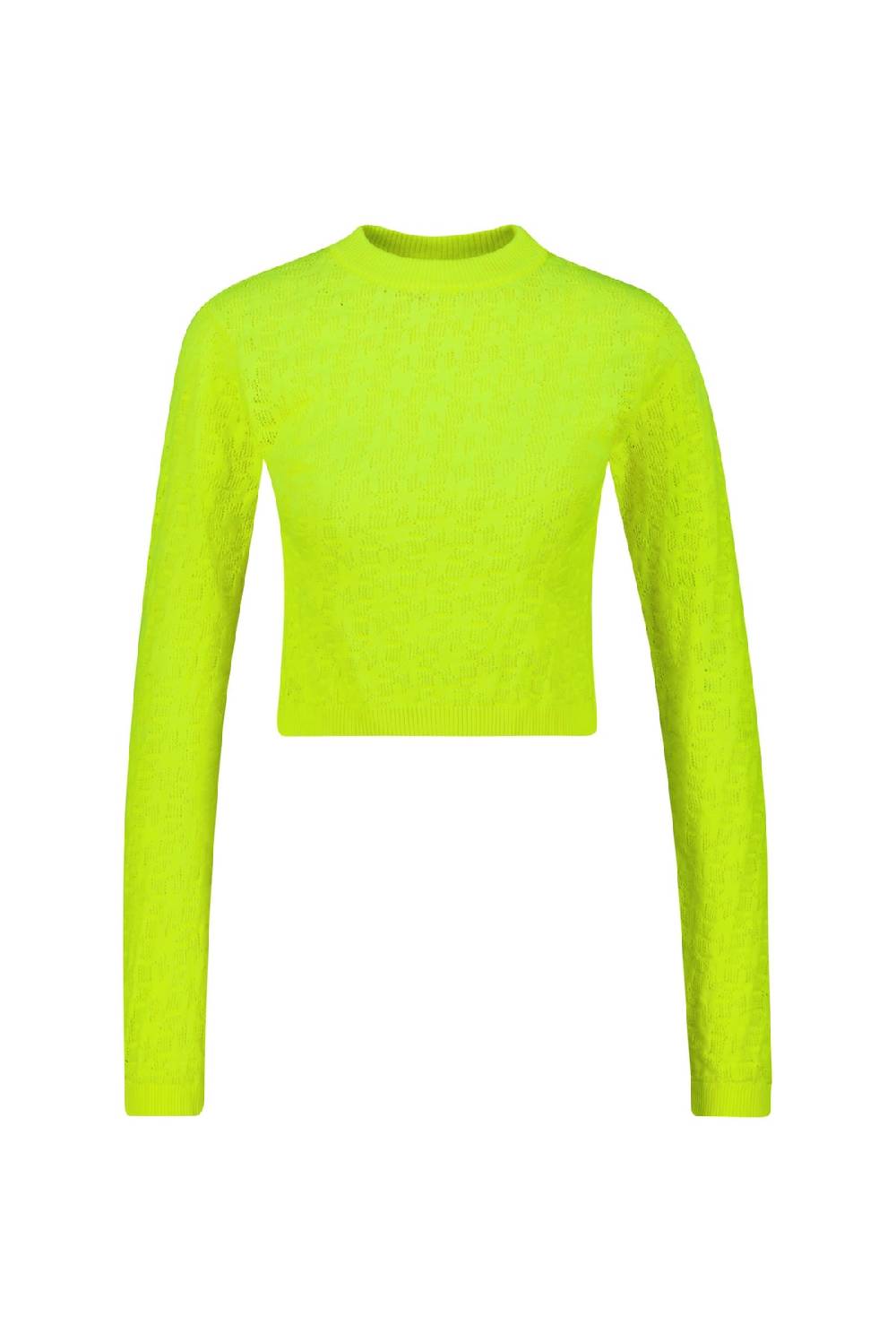 Karo Kauer Knit Shirt Cropped Neon Lime Schlussverkauf