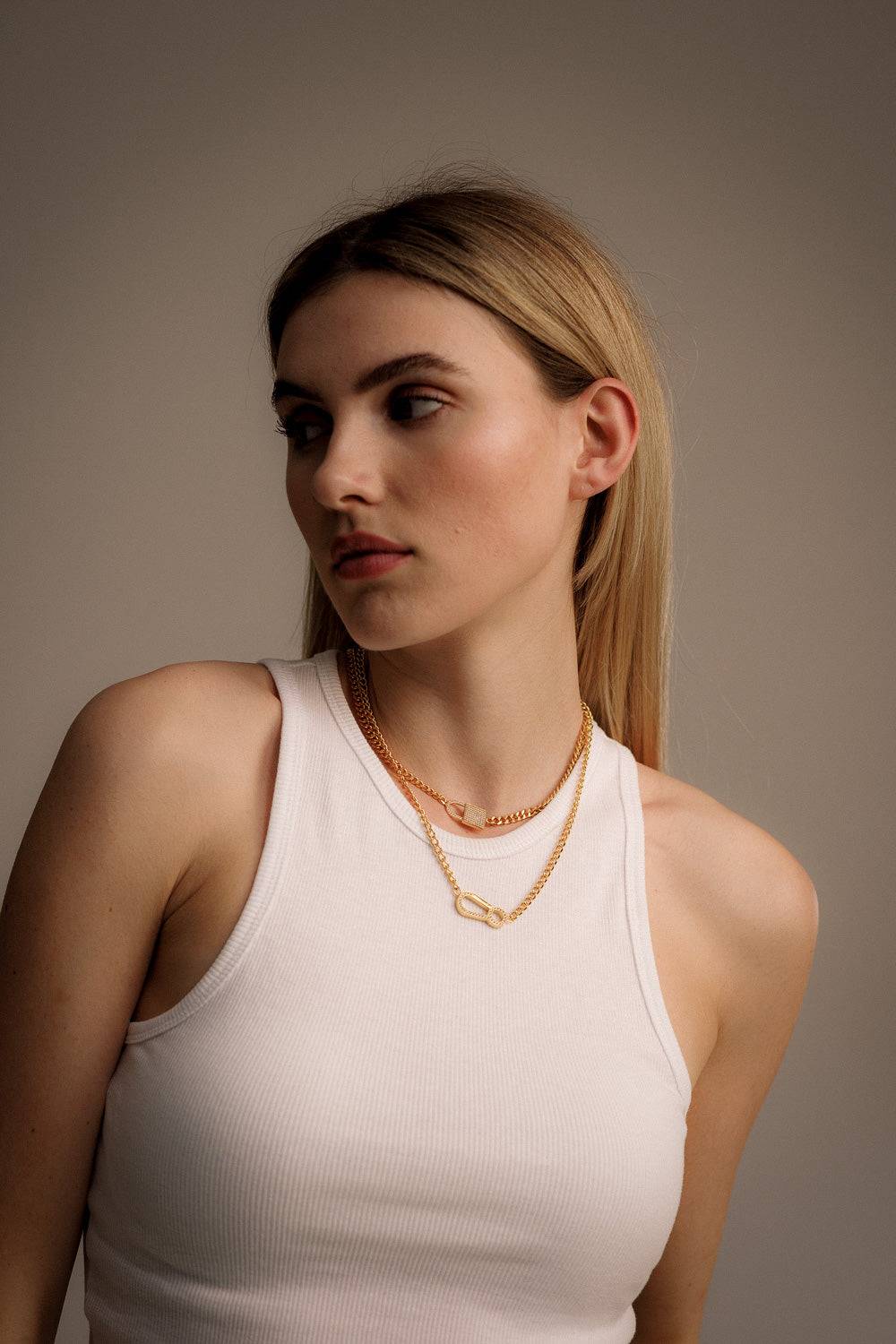 Karo Kauer Chain Lock Gold im Angebot