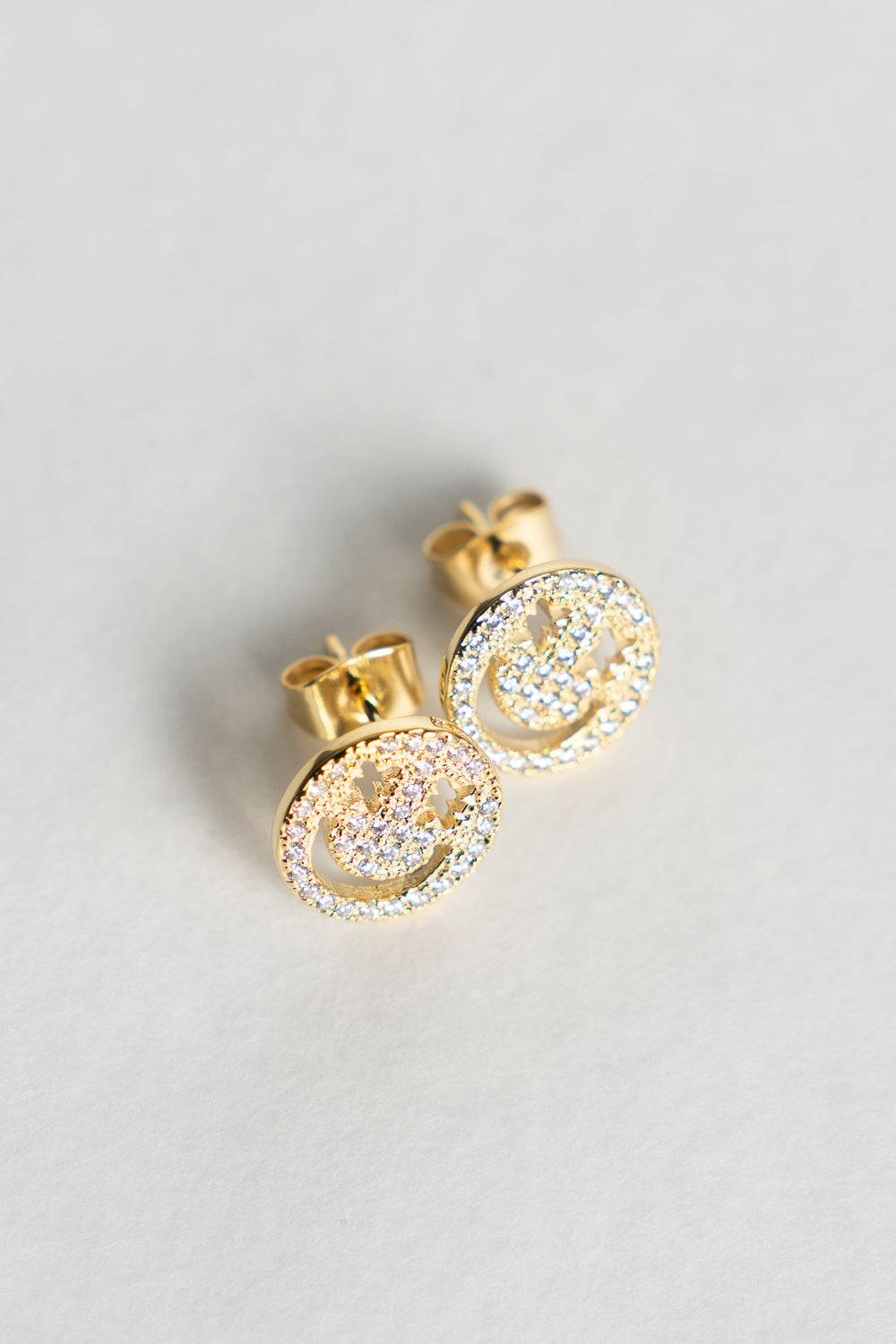 Karo Kauer Smile Studs Sparkle Gold Auslauf