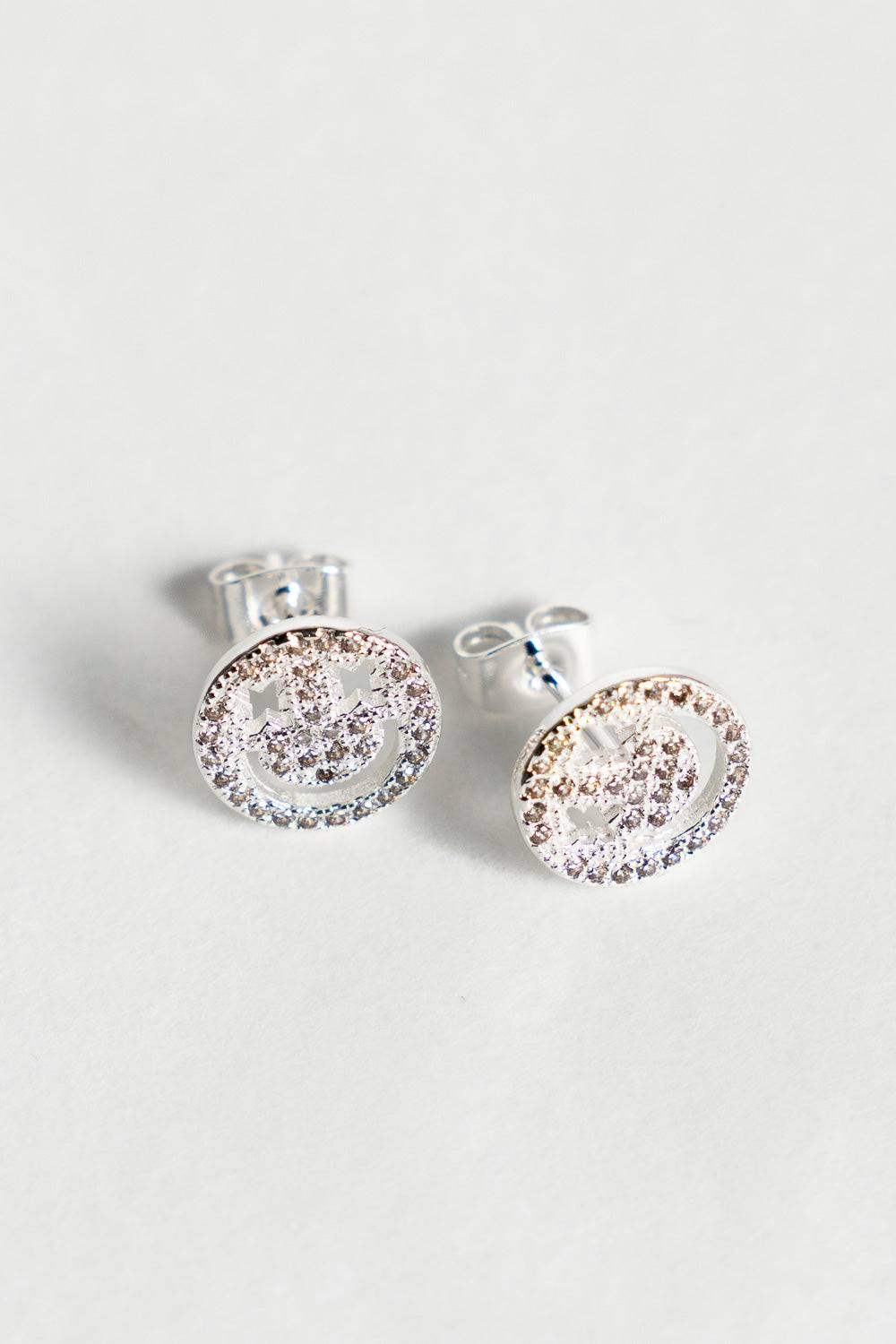 Karo Kauer Smile Studs Sparkle Silver Verkauf