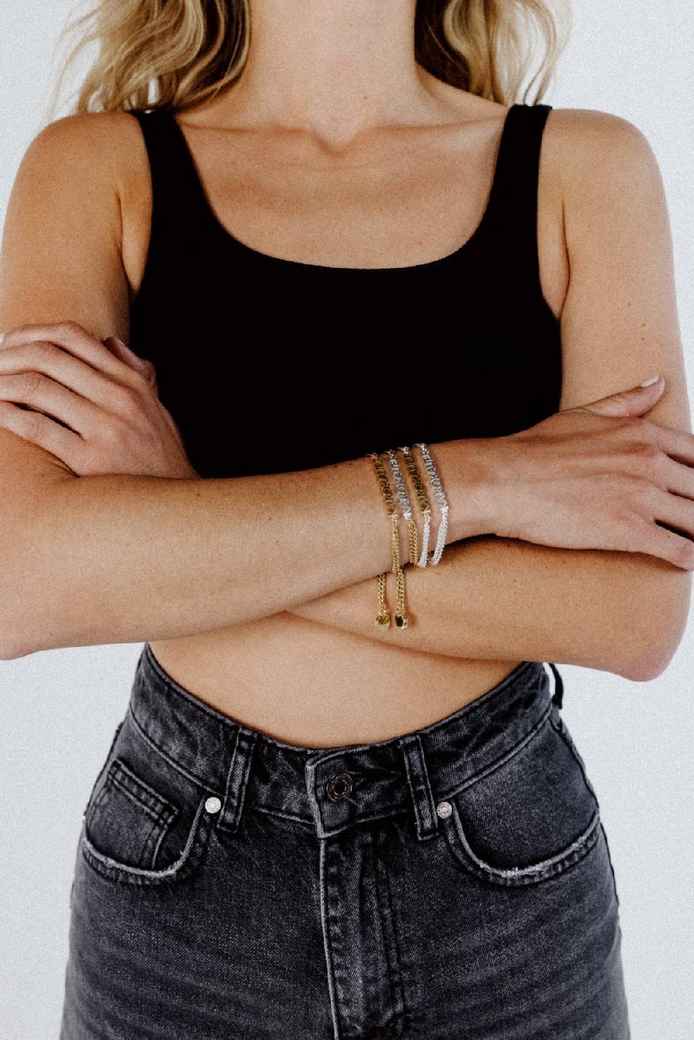 Karo Kauer KK Bracelet Bicolor Gold/Silver im Angebot