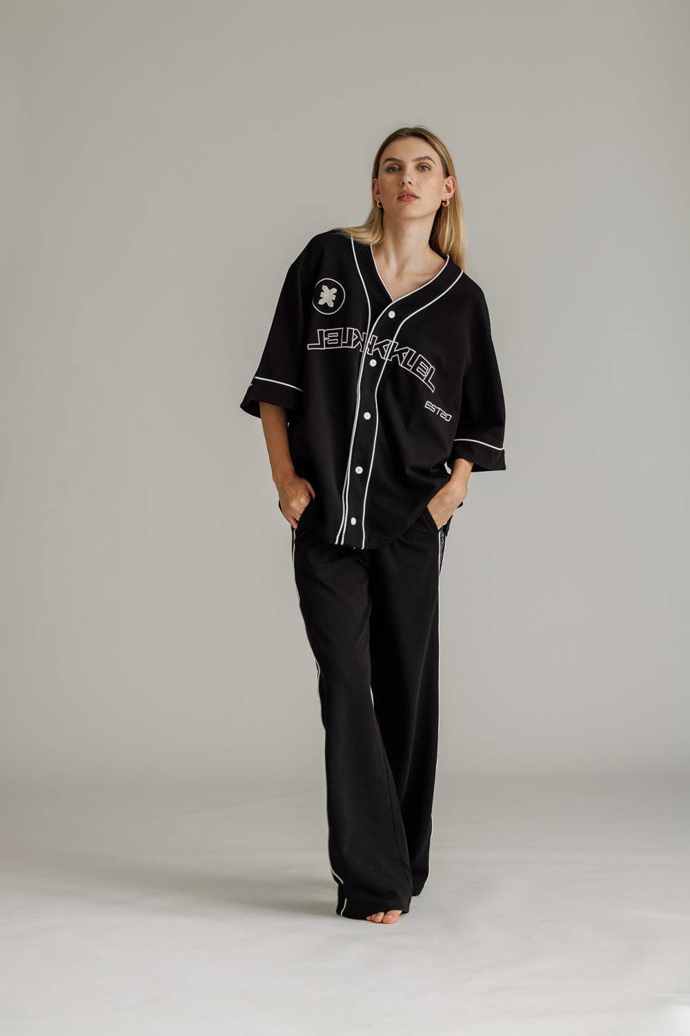 Karo Kauer Baseballshirt Black Fabrikverkauf