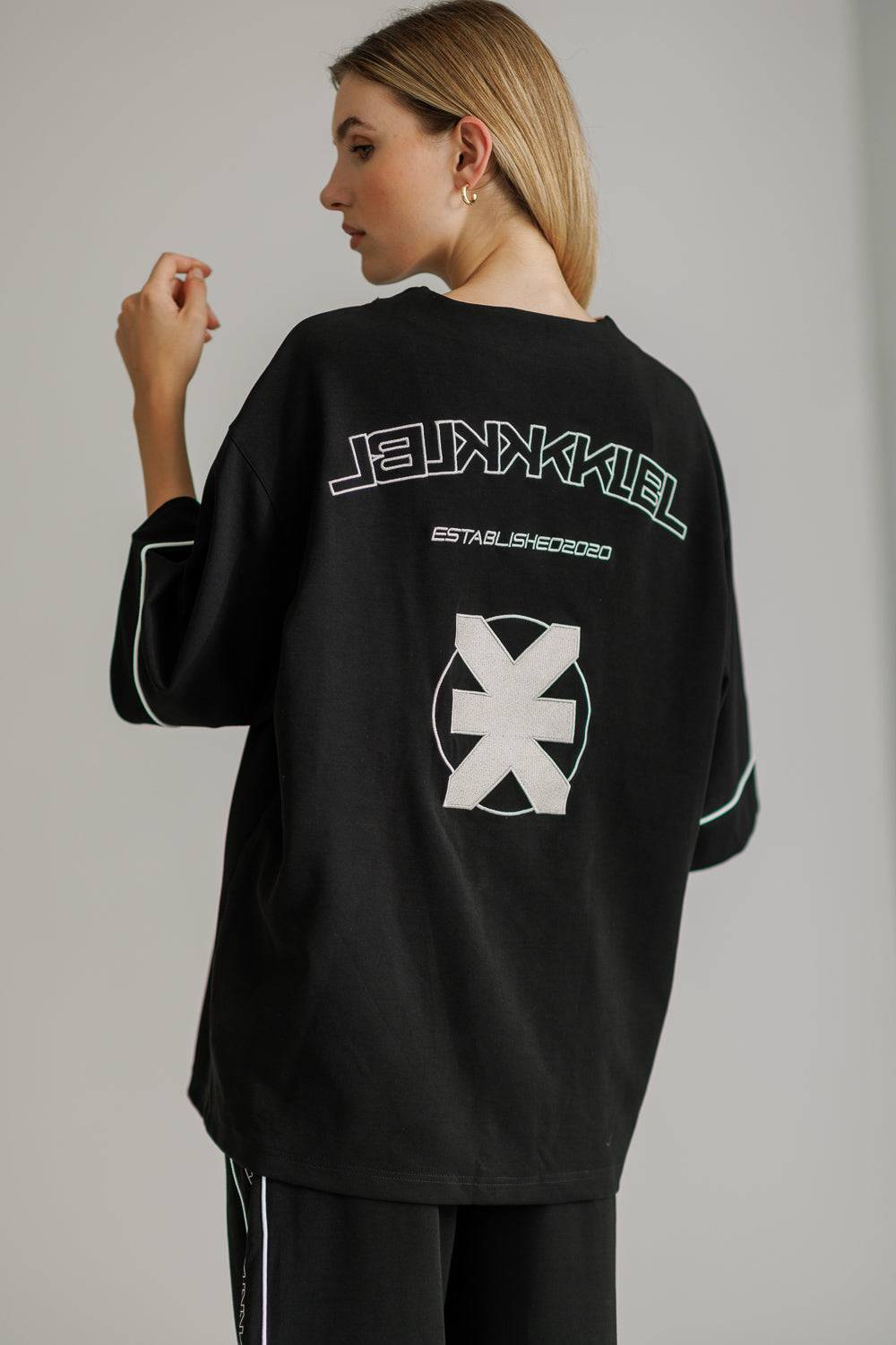 Karo Kauer Baseballshirt Black Fabrikverkauf