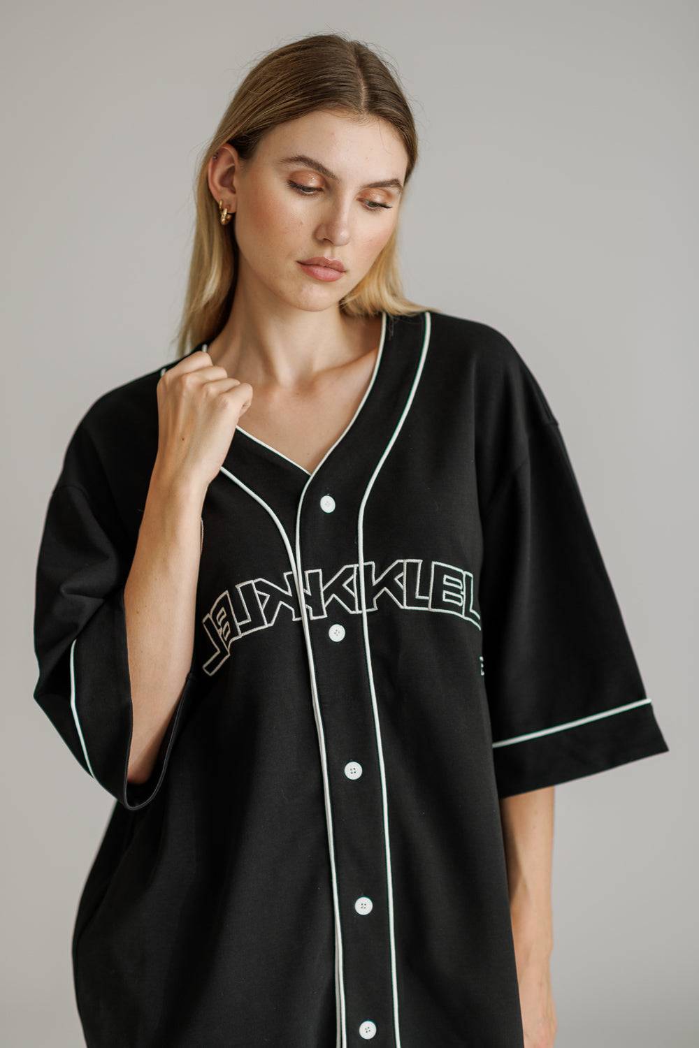 Karo Kauer Baseballshirt Black Fabrikverkauf