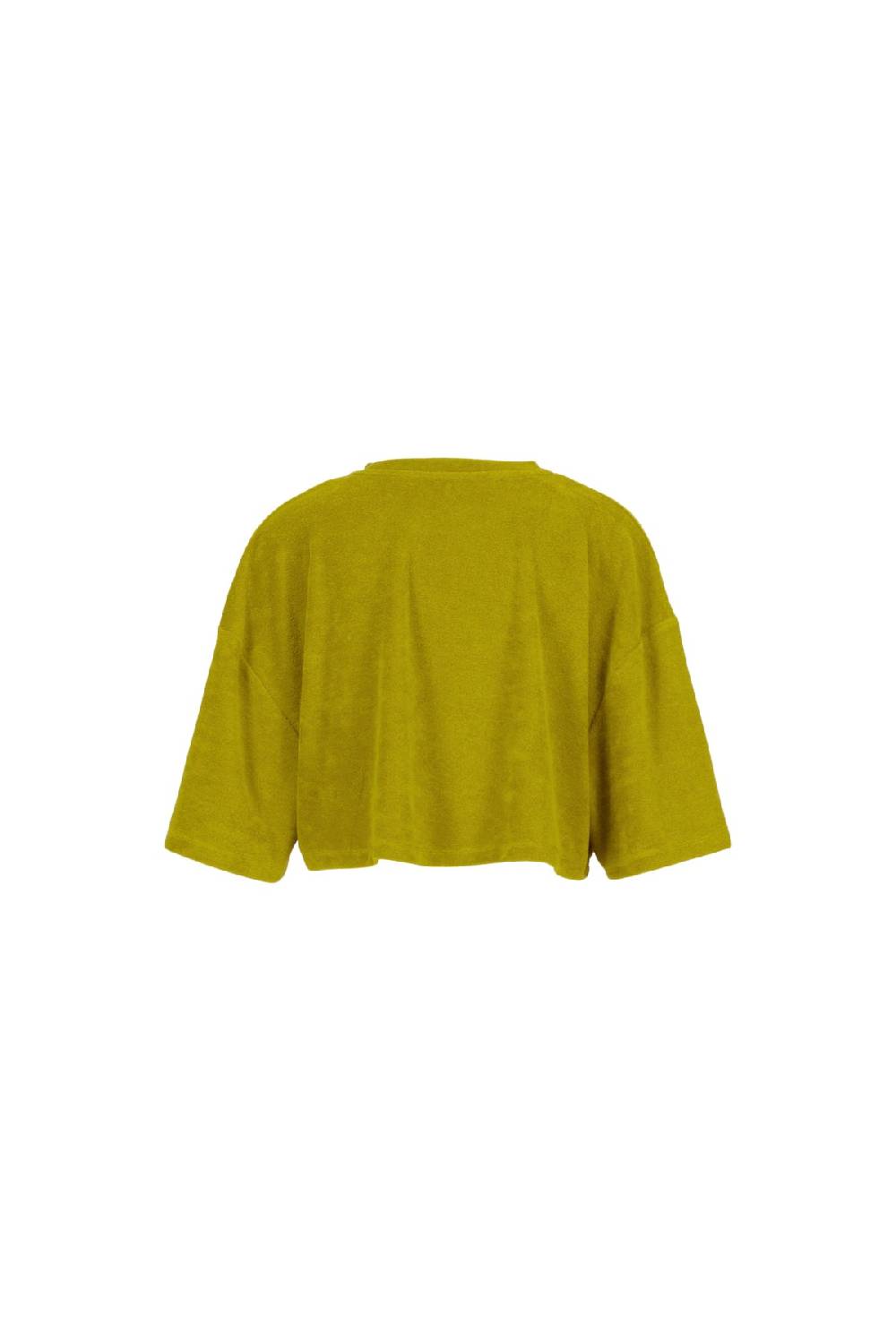 Karo Kauer Frottee T-Shirt Olive im Angebot