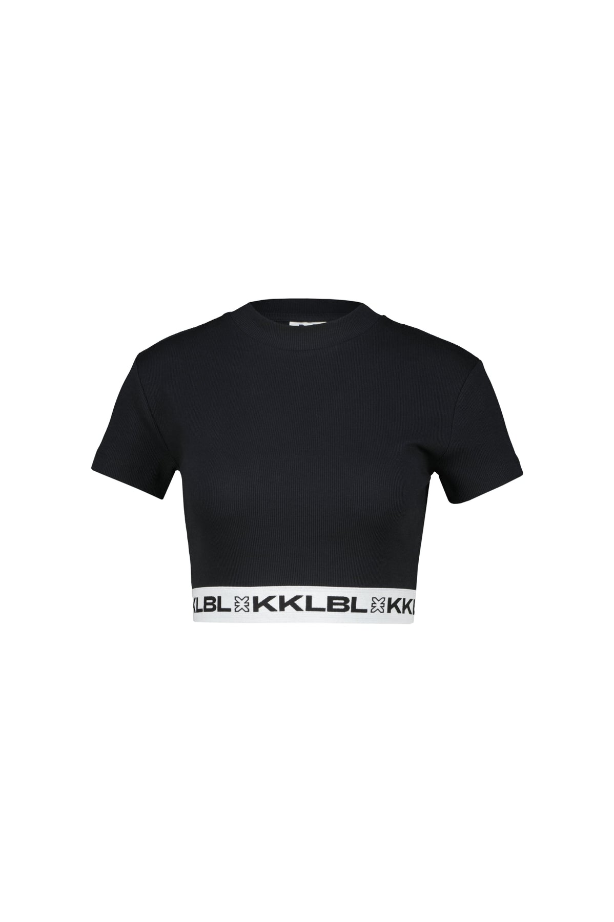 Karo Kauer Rib Top Basic Black Günstiger Verkauf