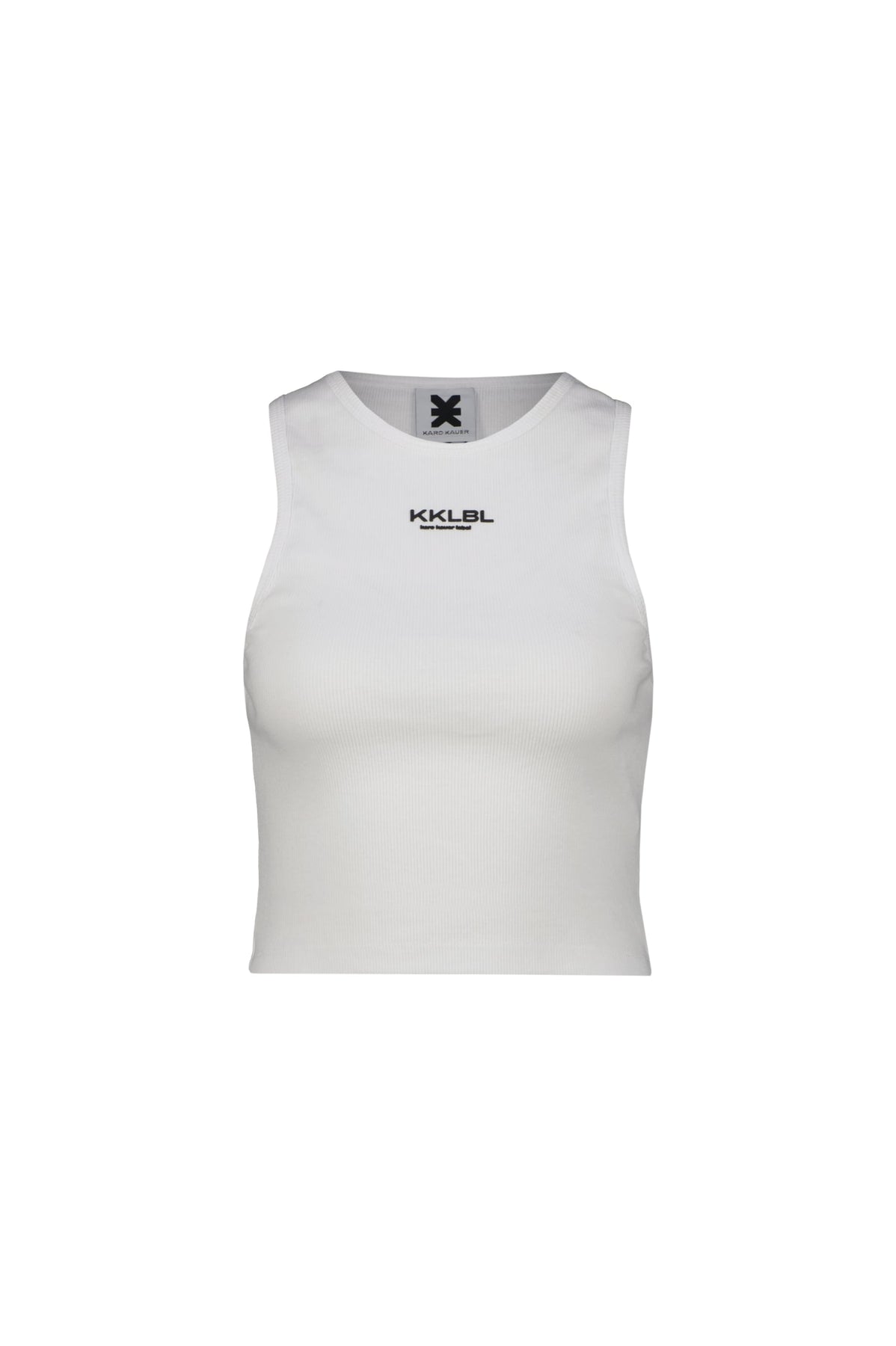 Karo Kauer Rib Top Basic White Fabrikverkauf