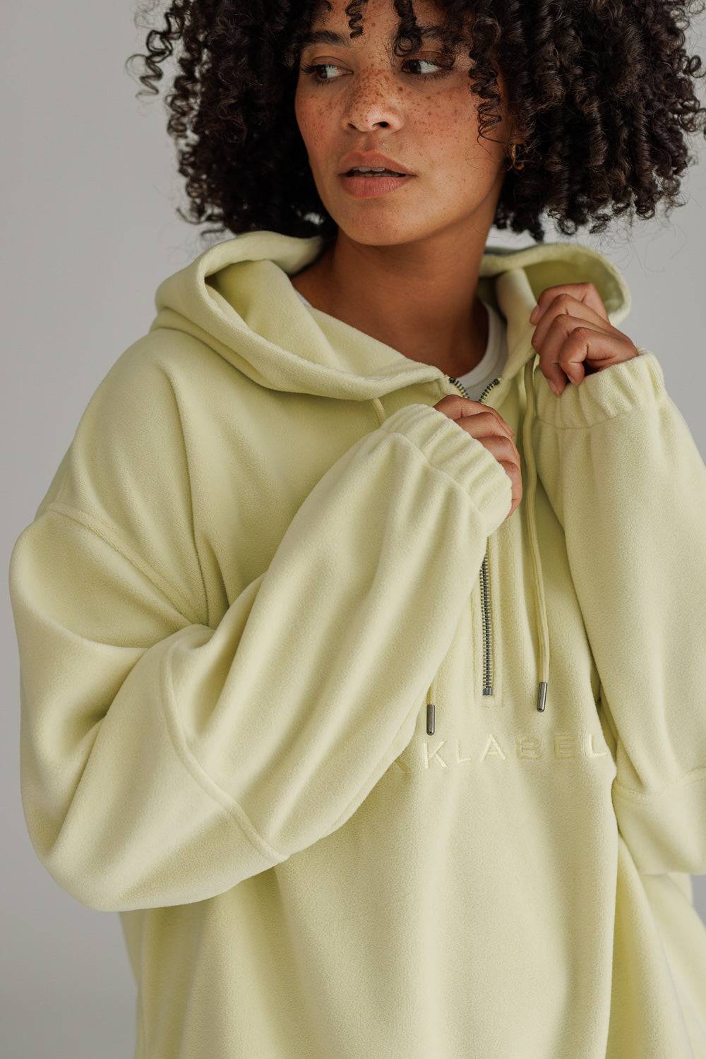 Karo Kauer Zipped Fleece Light Yellow Schlussverkauf