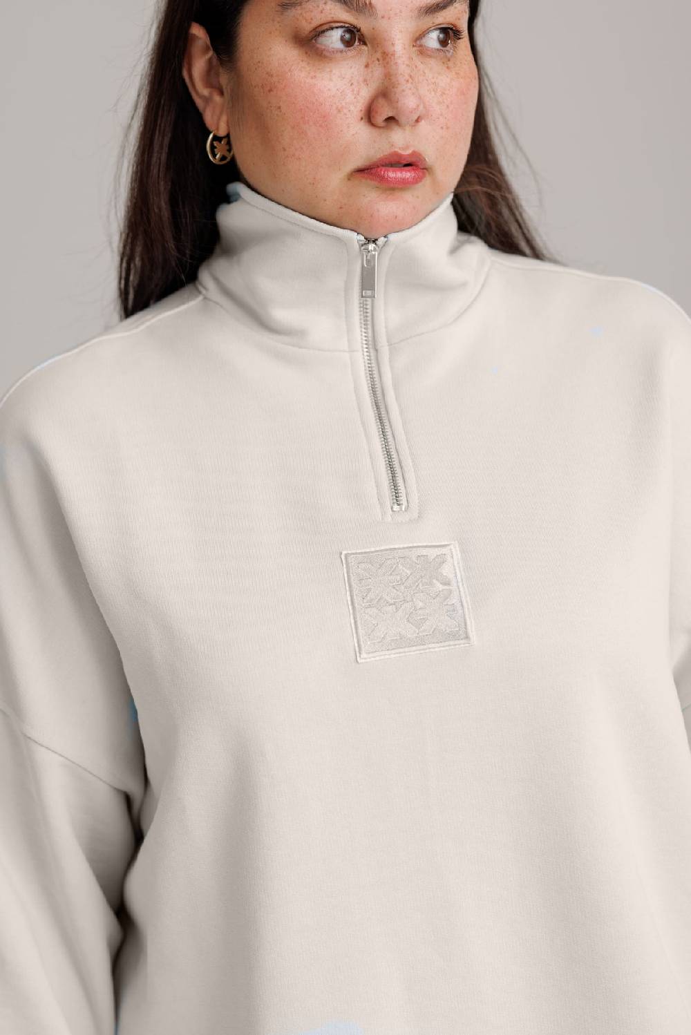 Karo Kauer Zipped Sweater Silver Grey Meist gekauft
