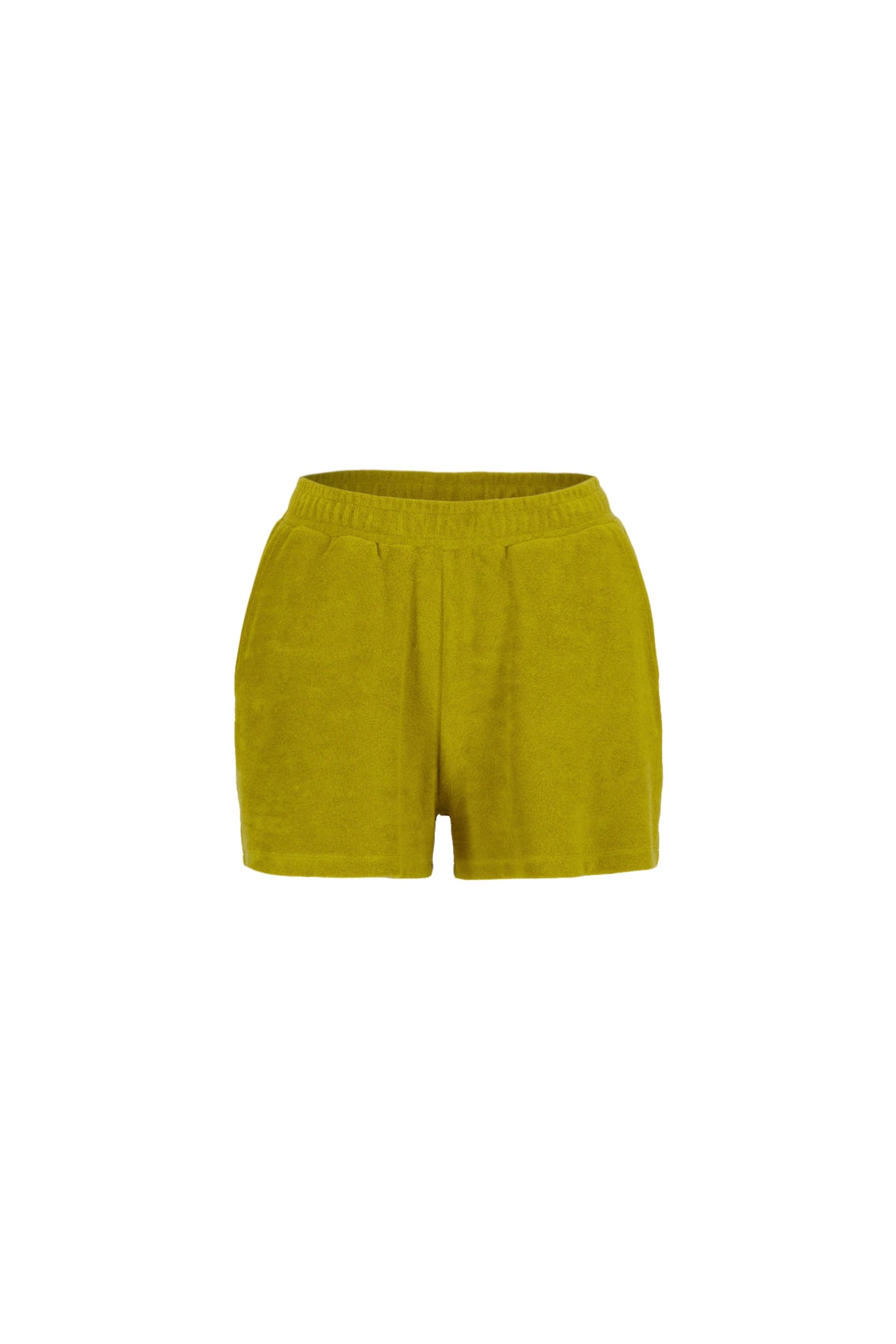 Karo Kauer Frottee Shorts Olive im Angebot