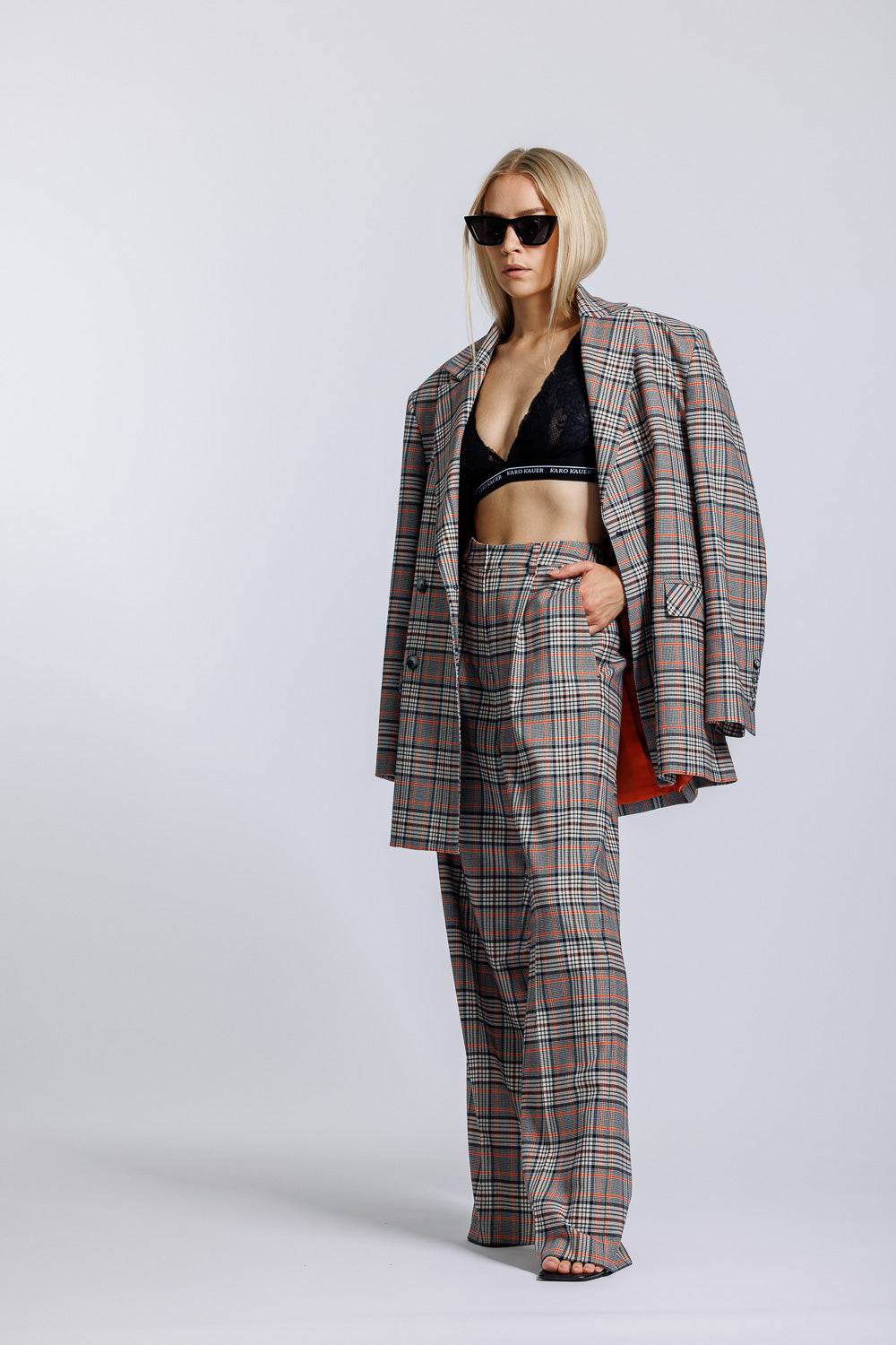 Karo Kauer Wide Leg Pants Checkered Angebote
